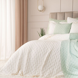 Markizeta Narzuta dekoracyjna z falbaną 170x210 608 ecru