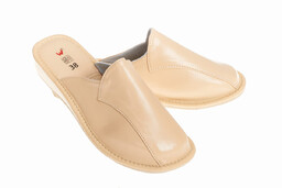 Wójciak Podhale damskie kapcie skóra naturalna zabudowane klin