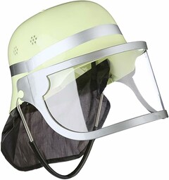 Relaxdays Kask strażacki dla dzieci, regulowany, składany wizjer,