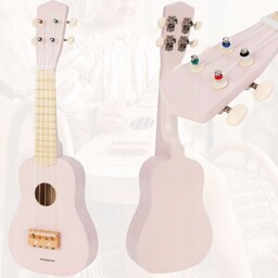 DREWNIANE UKULELE ZABAWKA EDUKACYJNA GITARA DLA DZIECI NAUKA