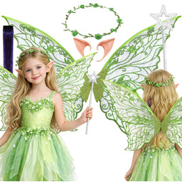 Skrzydła Wróżki Elfa Strój Leśny Skrzat Elf Skrzydełka