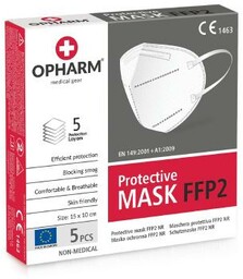 OPHARM Maska Ochronna FFP2 biała, 5szt.