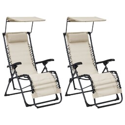 vidaXL Składane krzesła tarasowe, 2 szt., tworzywo textilene,