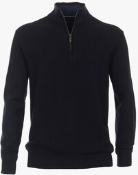Duży Sweter Męski ze Stójką Granatowy 0900 CASAMODA