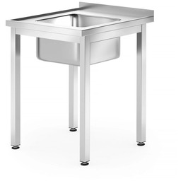 Stół ze zlewem 600x600x850 1-komorowym roboczy gastronomiczny ze