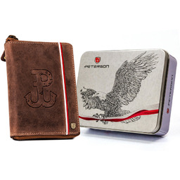 Pojemny portfel na suwak męski patriotyczny Polska Walcząca