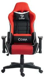 Cobra Rebel CR200 Gamingowy do 130kg Tkanina Czerwono-czarny