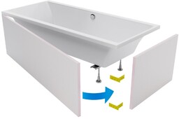 EXCELLENT OBEX.P.20X90WH Flex obudowa do zabudowy wanny płytkami