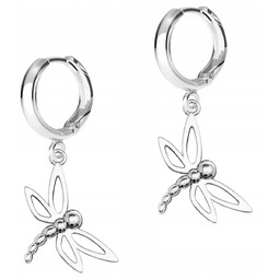 Kolczyki Srebrne z Wazką Owady Ważki Ważka Motyle