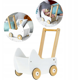 Drewniany Wózek Dla Lalek Pchacz Chodzik