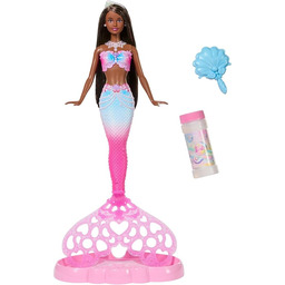 Barbie Lalka Bąbelkowa syrenka Magiczne bańki (długie brązowe