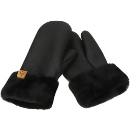 Ciepłe rękawiczki skórzane z jednym palcem owca