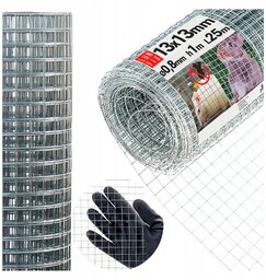Siatka przeciw gryzoniom szkodnikom metalowa ocynk oko 13x13