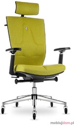 Fotel ergonomiczny SPACE Kulik System Zielono - żółty