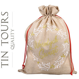 WOREK PREZENTOWY WESOŁYCH ŚWIĄT WIANEK 70X50 cm