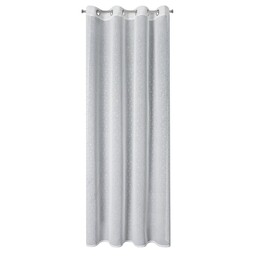 Eurofirany Firana 140x250 Gina biała srebrna serduszka gotowa