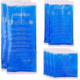 Relaxdays Żelowe Wkłady Chłodzące, Polietylen, Niebieski, 8 Sztuk