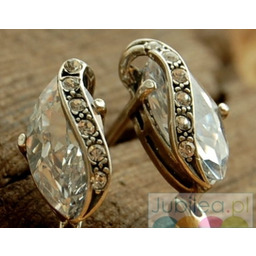 Srebrne kolczyki z kryształkami Swarovski-INSBRUCK