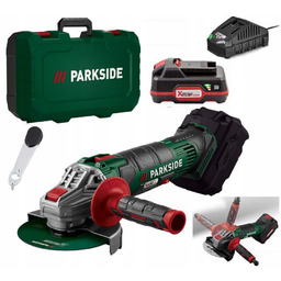 Parkside szlifierka kątowa akumulatorowa Aku 20V 2Ah+ Ładowarka