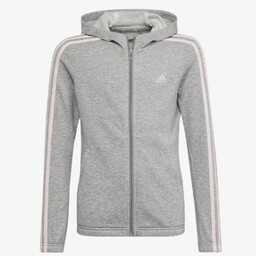 Bluza Dresowa Adidas Dziewczęca Rozpinana z kapturem Szara