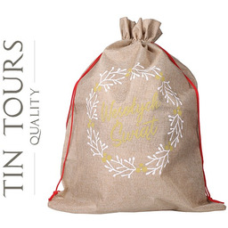 WOREK PREZENTOWY WESOŁYCH ŚWIĄT WIANEK 80X60 cm