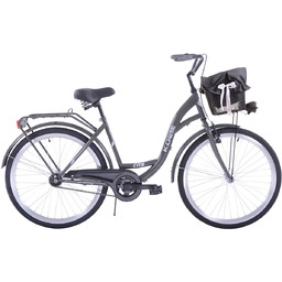 Rower miejski damski damka KOZBIKE 26'' grafitowy