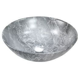 Umywalka nablatowa DOKOS 39,5 cm efekt marmuru szara