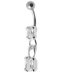 Srebrny kolczyk do pępka 925 wiszące biel 2,8g