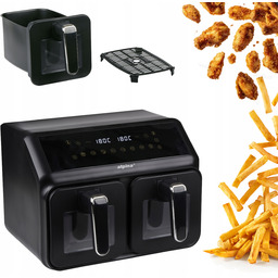 Frytkownica Beztłuszczowa Podwójna 8 Programów XXL 8L 2X4L