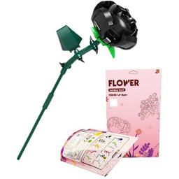 Klocki plastikowe QBI Gałązka czarnej róży 1081294