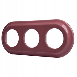 Ceramiczna Ramka Trzykrotna Retro Podtynk Łososiowy Pastel