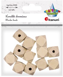 Koraliki drewniane naturalne 14mm 10szt Titanum TI484124-30359