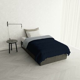 Italian Bed Linen Zimowa kołdra "Oslo" dwulicowa, szafir/platyna,