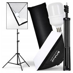 Lampa Studyjna Softbox Dyfuzor Statyw Żarówka Puluz Led