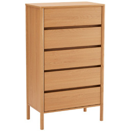 Wysoka komoda Blair z 5 szufladami (CD02) naturalny