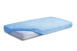 Babymatex Prześcieradło frotte z gumką 60x120 niebieskie jasne