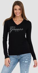 GUESS Czarny damski sweter Saige Logo Vn Ls