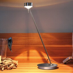 Top Light Lampa stołowa PUK, możliwość ściemniania, chromowy