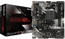ASRock Płyta główna B450M-HDV R4.0 AM4 2DDR4 VGA/DVI/HDMI/M.2