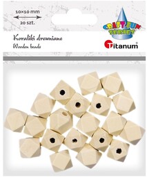 Koraliki drewniane naturalne 10mm 20szt Titanum TI484122-30328
