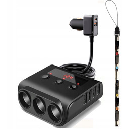 Rozgałęźnik/Rozdzielacz Usb 12/24V|4 x USB|3 x zap