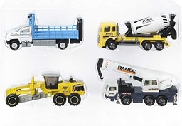 Matchbox Working Rigs Wielopak, 4 ulubione zabawkowe ciężarówki