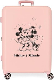 Disney Mickey & Minnie Kisses Średnia walizka Nude