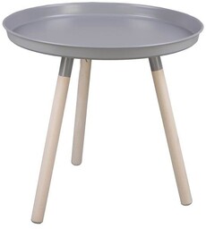 Stolik kawowy okrągły STICKS NORDIFRA szary metalowy skandynawski