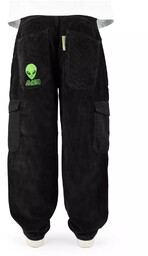 spodnie HOMEBOY - x-tra ALIEN Cargo Cord (BLACK-10)