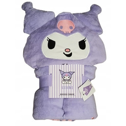Koc narzuta z kapturem Hello Kitty Kuromi 120x150