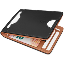James Hawk Smart Wallet Black/Brown - Portfel