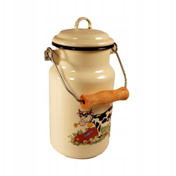 Kanka bańka na mleko retro 2 L emaliowana