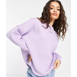 DLA NISKICH KOBIET SWETER FIOLETOWY CASUAL 36 1XMH