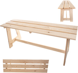 Ławka prosta Motte 119 x 35 cm naturalny